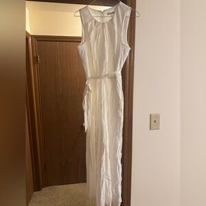 Calvin Klein White Crepe Jumpsuit